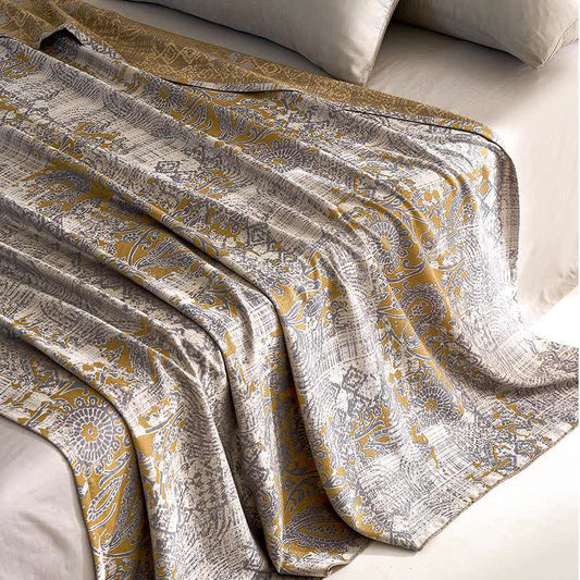 Jacquard Paisley Lyocell Fiber Breathable Soft Quilt