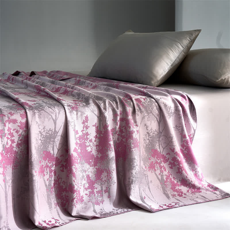 Lyocell Fiber Jacquard Forest Style Comfy Quilt
