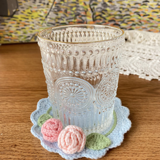 Refresh Rose Handmade Crochet Coaster
