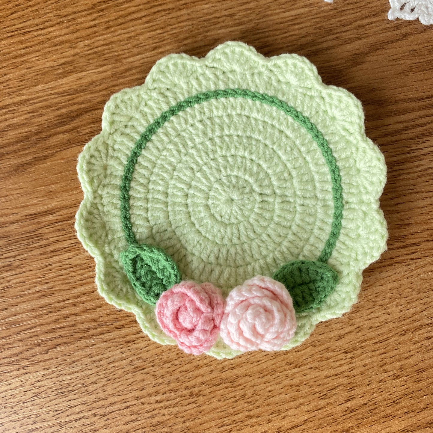 Refresh Rose Handmade Crochet Coaster