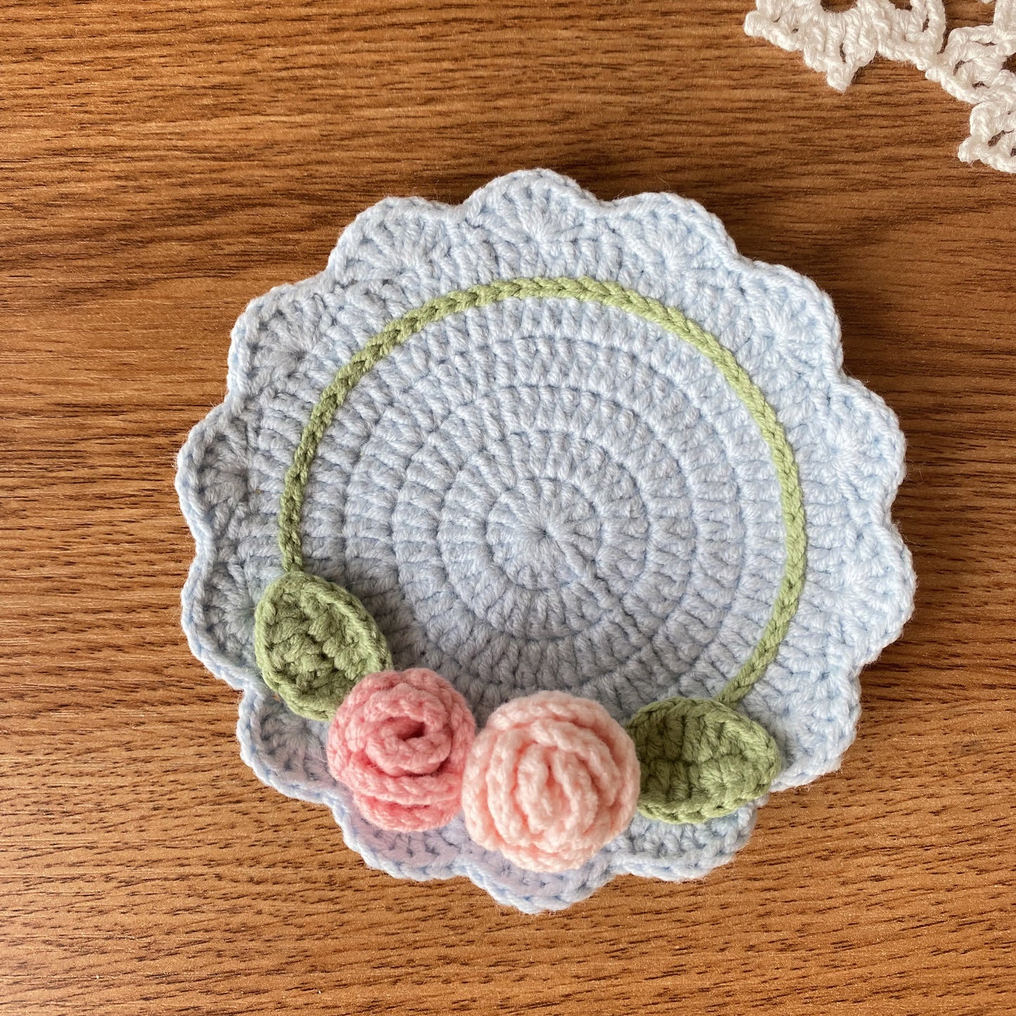 Refresh Rose Handmade Crochet Coaster
