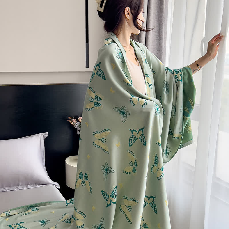 Bamboo Fiber Rural Butterfly Breathable Soft Quilt