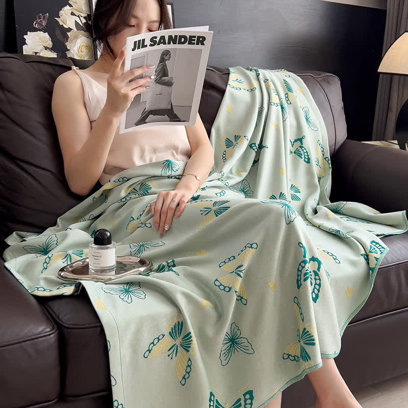 Bamboo Fiber Rural Butterfly Breathable Soft Quilt