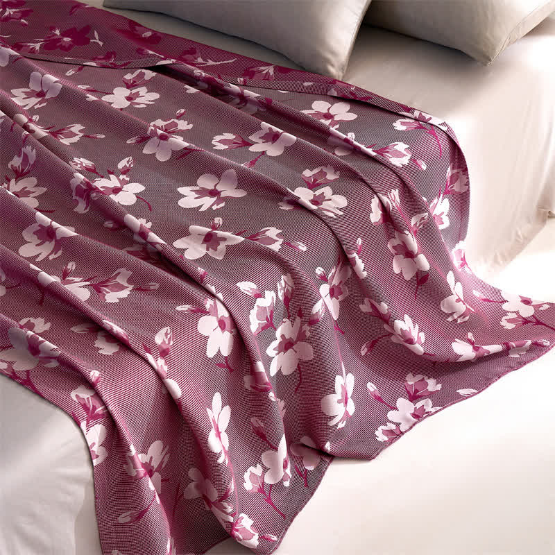 Lyocell Fiber Retro Flower Breathable Quilt