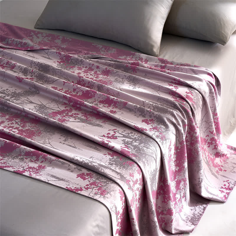 Lyocell Fiber Jacquard Forest Style Comfy Quilt