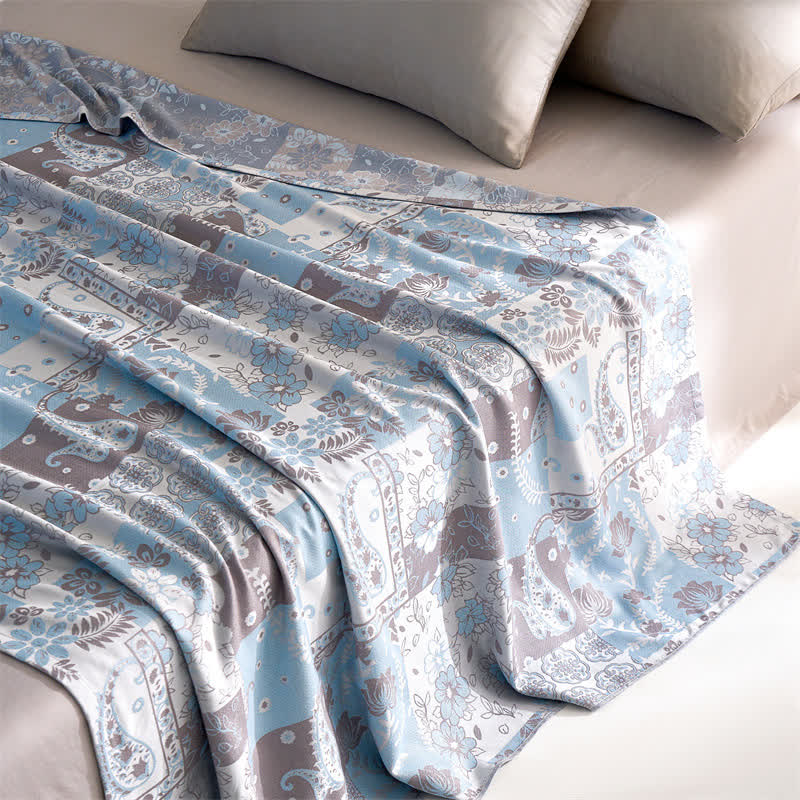 Paisley Lyocell Fiber Lightweight Soft Quilt