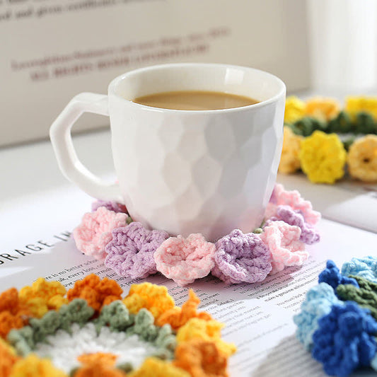 Handmade Lily of the Valley Crochet Coaster