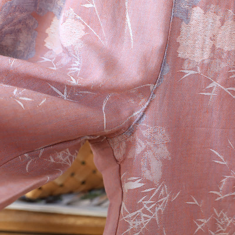 Vintage Floral Bamboo Cotton Pajama Set