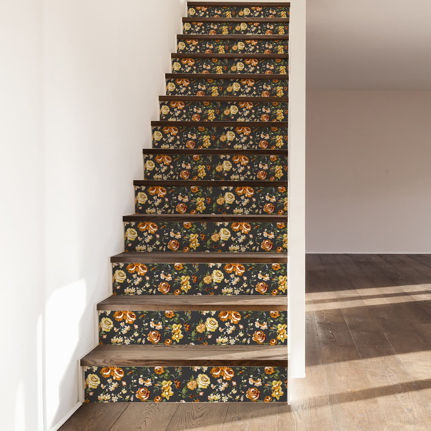 Rural Rose Self-Adhesive Stair Risers Stickers