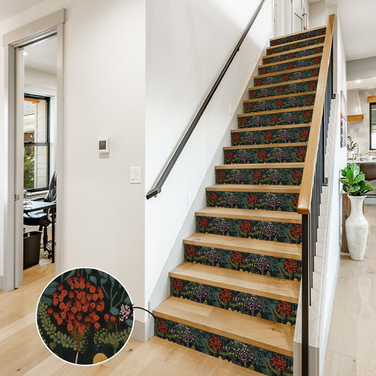 Retro Peel and Stick Waterproof Stair Risers Stickers