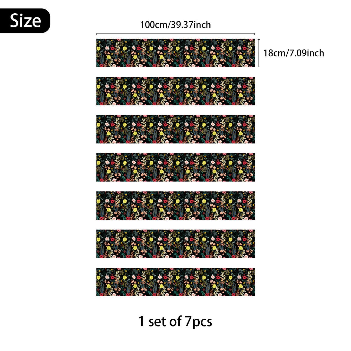 Pastoral Removable Waterproof Stair Risers Stickers