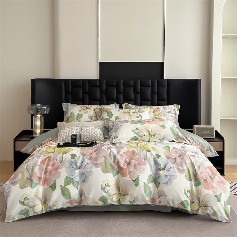 Elegant Floral Pure Cotton Bedding Set(4PCS)