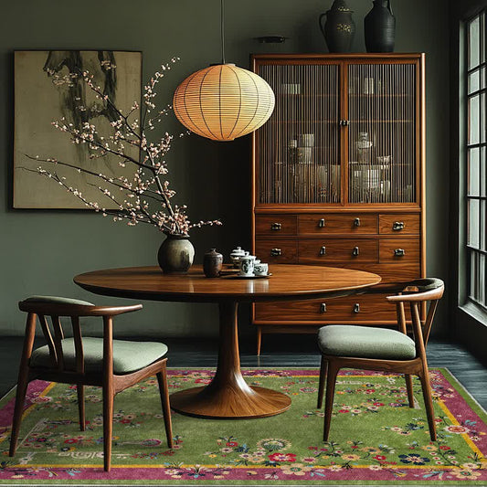 Durable Vintage Floral Anti-slip Area Rug