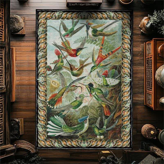 Rural Bird Durable Anti-slip Indoor Outdoor Rug
