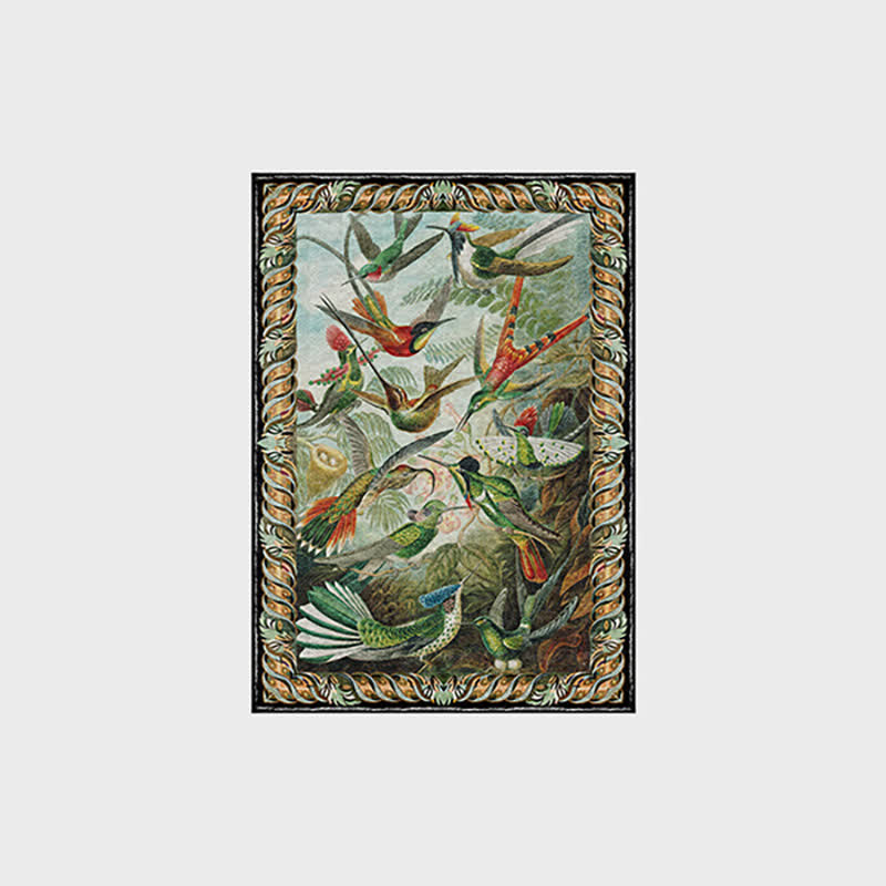 Rural Bird Durable Anti-slip Indoor Outdoor Rug