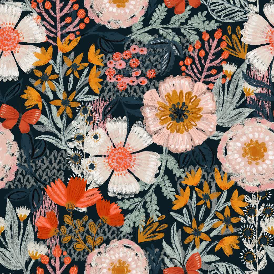 Elegant Floral DIY Peel and Stick Decorative Wallpaper