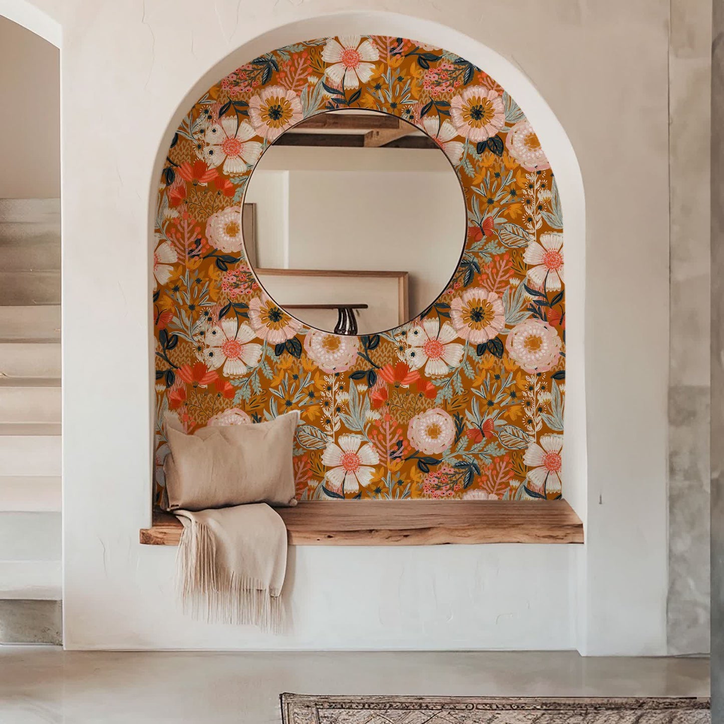 Elegant Floral DIY Peel and Stick Decorative Wallpaper