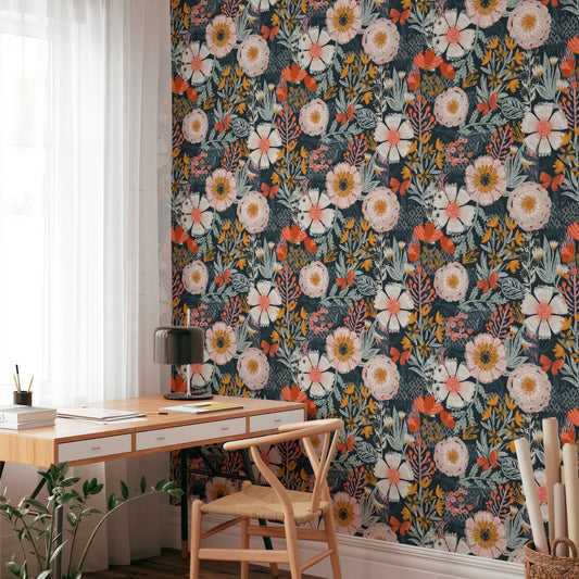 Elegant Floral DIY Peel and Stick Decorative Wallpaper