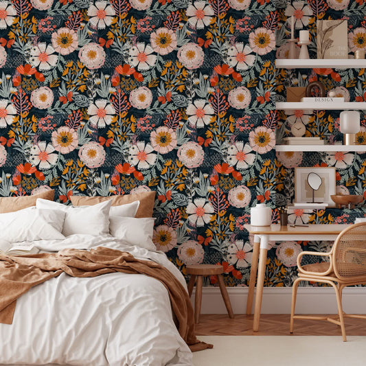 Elegant Floral DIY Peel and Stick Decorative Wallpaper