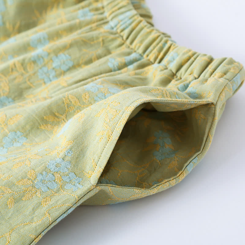 Vintage Cotton Gauze Loose Tie Loungewear Set