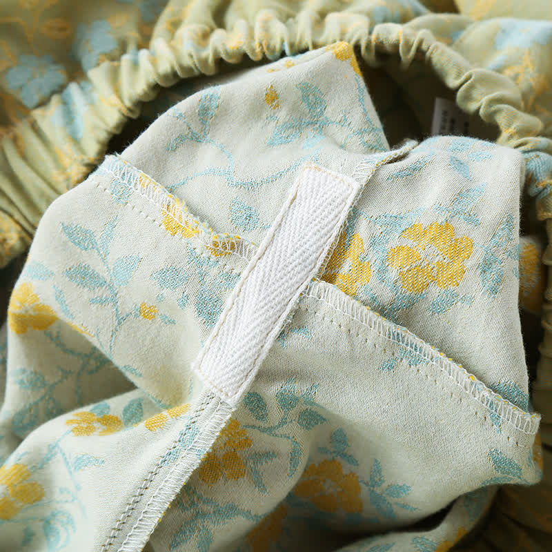 Vintage Cotton Gauze Loose Tie Loungewear Set