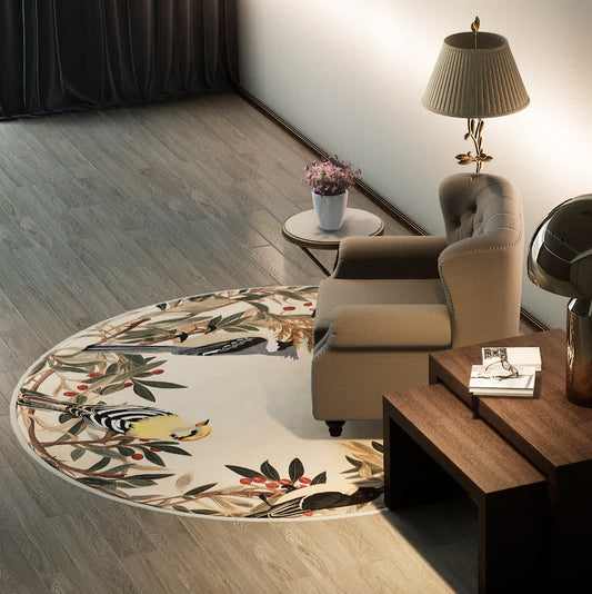 Round-shaped Rural Anti-slip Indoor Outdoor Rug