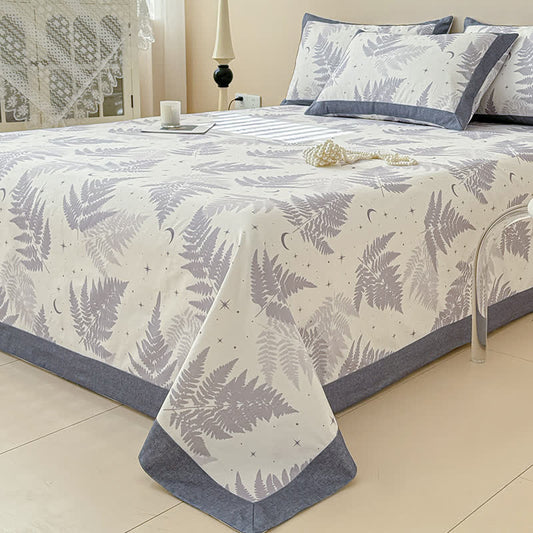 Rustic Spruce Print Cotton Coverlet