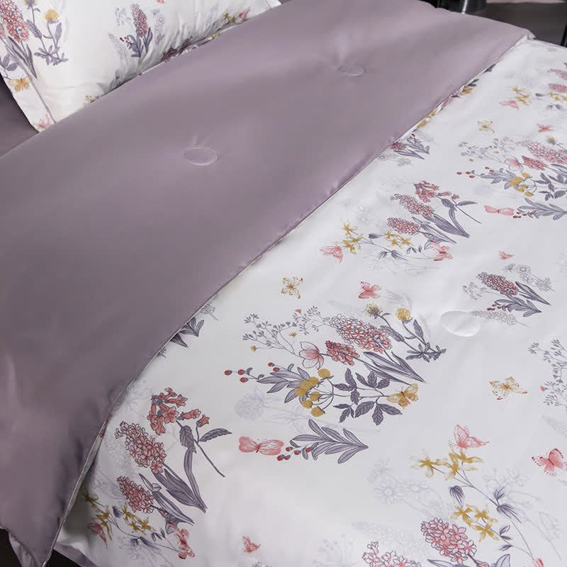 Elegant Floral Summer Quilt Bedding