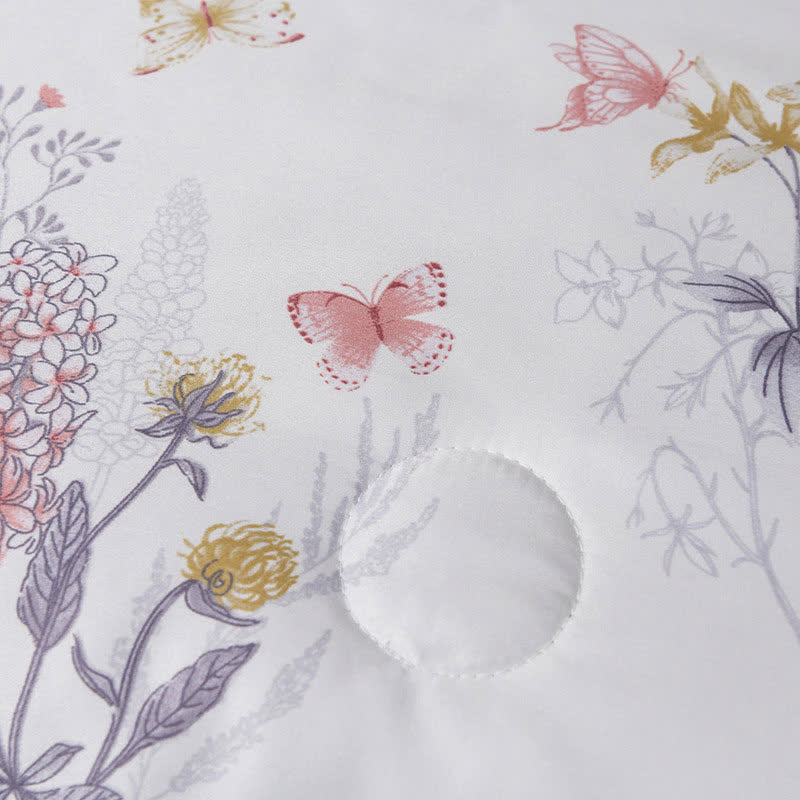 Elegant Floral Summer Quilt Bedding