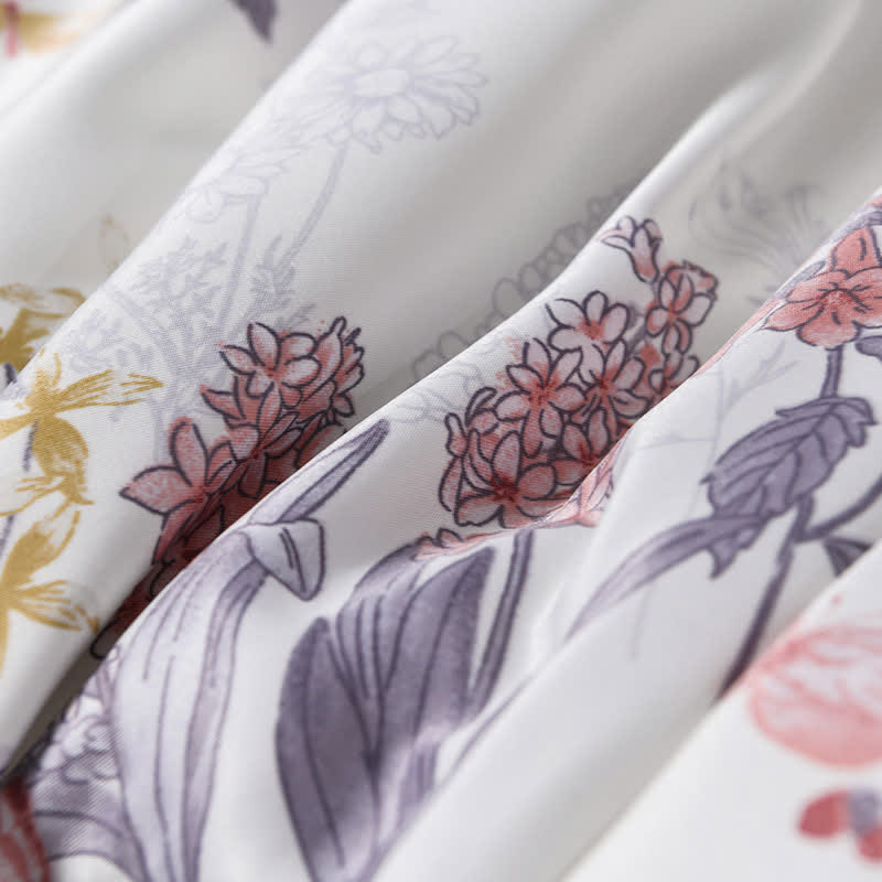 Elegant Floral Summer Quilt Bedding