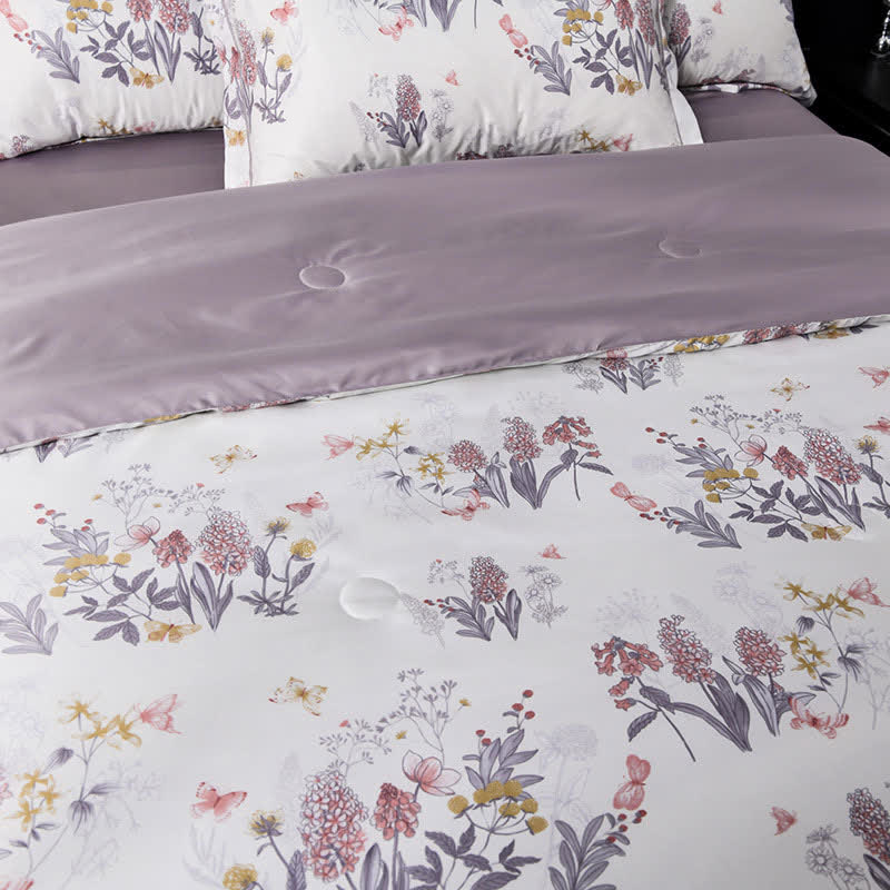 Elegant Floral Summer Quilt Bedding