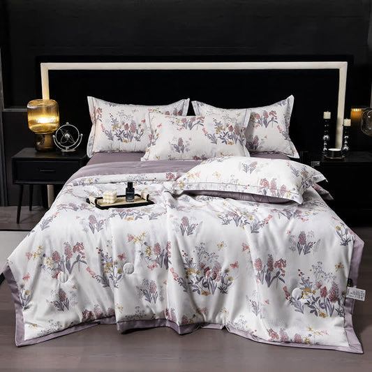 Elegant Floral Summer Quilt Bedding