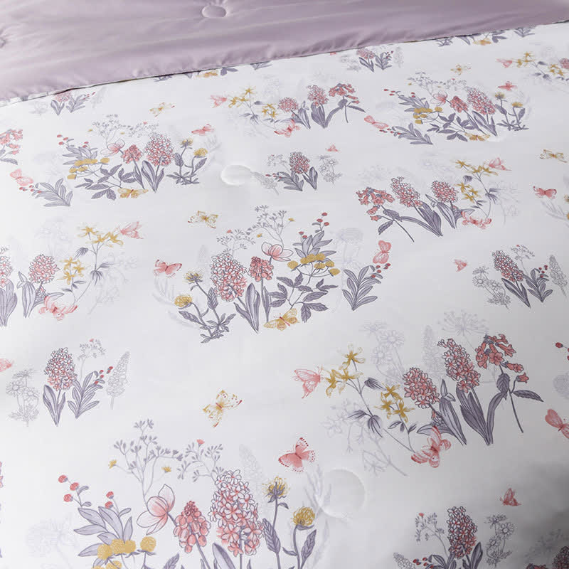 Elegant Floral Summer Quilt Bedding