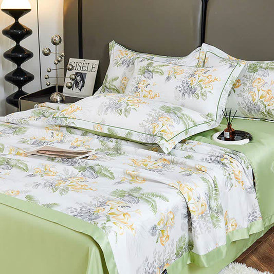 Pastoral Floral Soft Summer Quilt Bedding