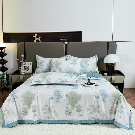 Rustic Tree Print Summer Quilt Bedding