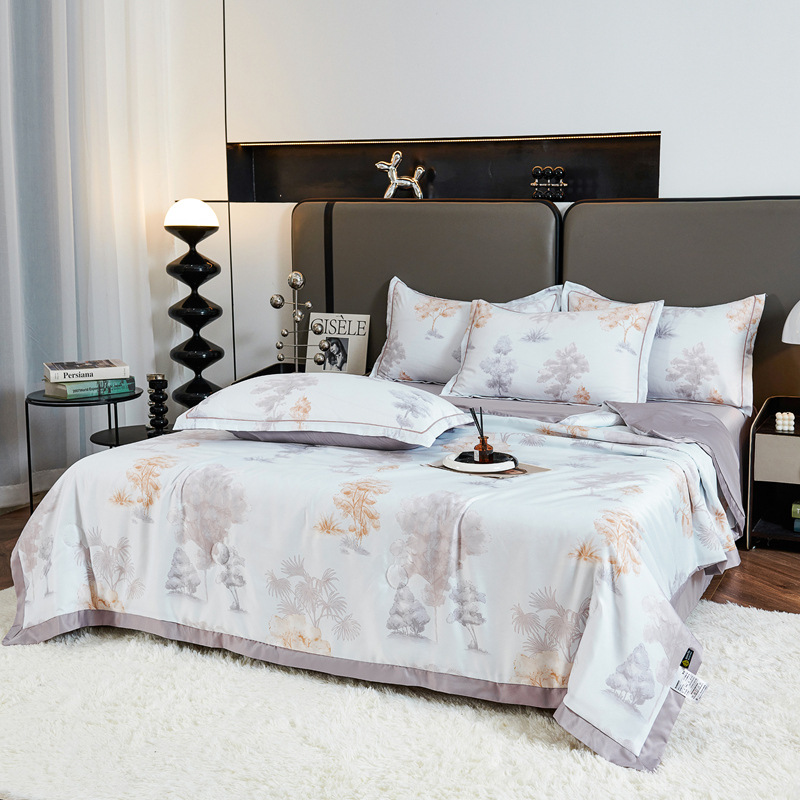 Rustic Tree Print Summer Quilt Bedding