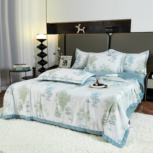 Rustic Tree Print Summer Quilt Bedding