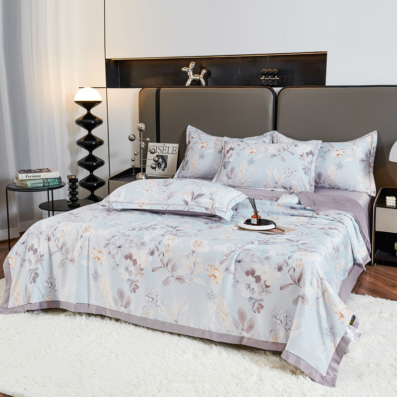 Pastoral Flower & Leaf Soft Summer Quilt Bedding