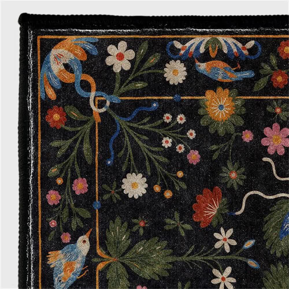 Vintage Garden Washable Durable Anti-slip Area Rug