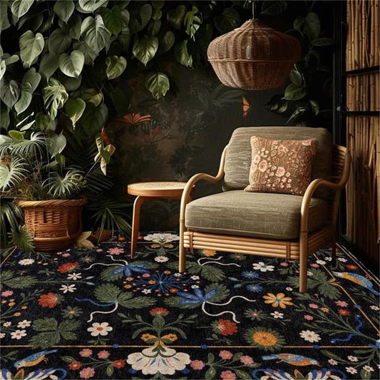 Vintage Garden Washable Durable Anti-slip Area Rug