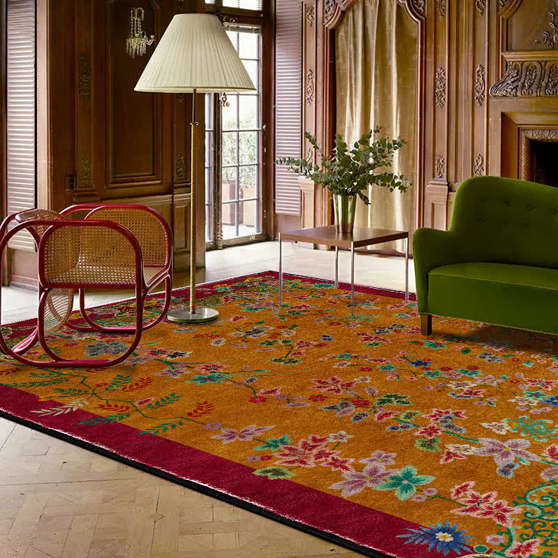 Retro Garden Foldable Anti-slip Area Rug