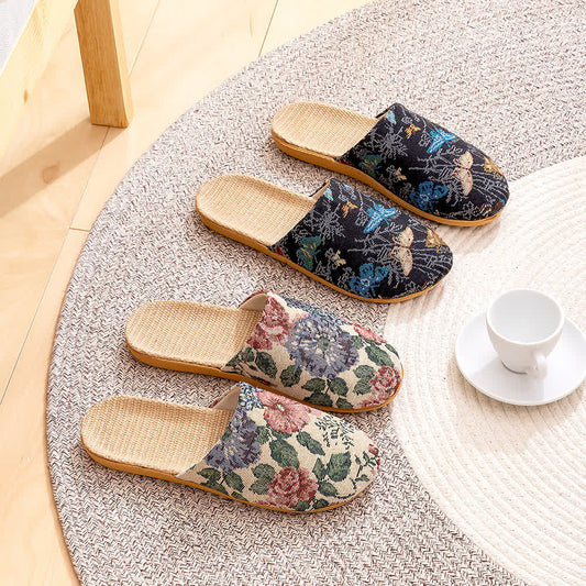Floral Anti-slip Soft-soled House Slippers