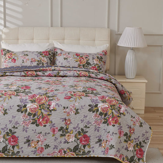 Retro Luxurious Peony Flower Coverlet