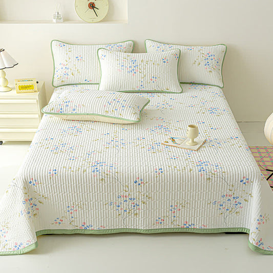Rustic Elegant Leaf Print Coverlet