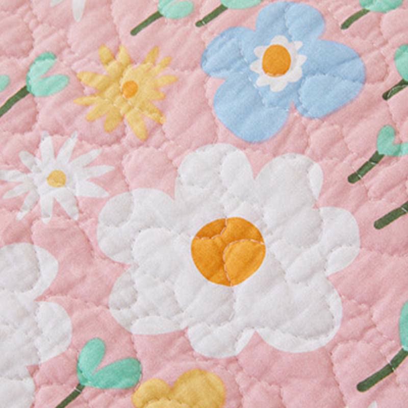 Cotton Country Style Floral Coverlet