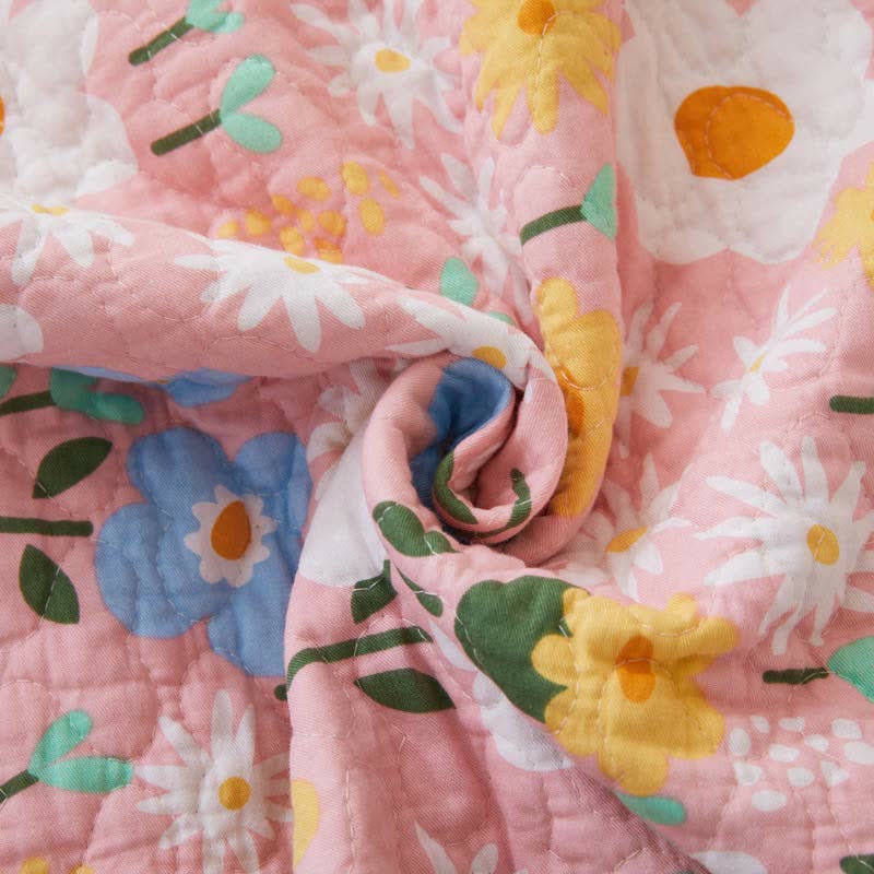 Cotton Country Style Floral Coverlet