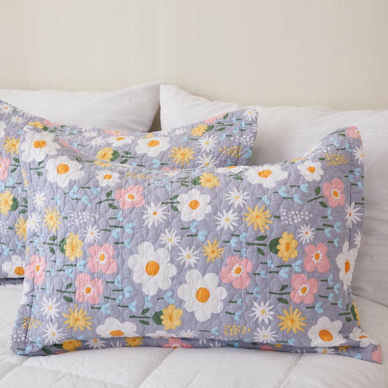 Cotton Country Style Floral Coverlet