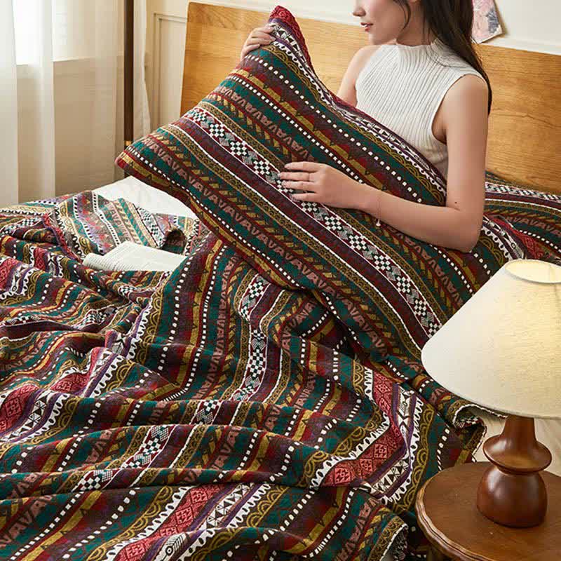 Cotton Gauze Retro Ethnic Style Quilt
