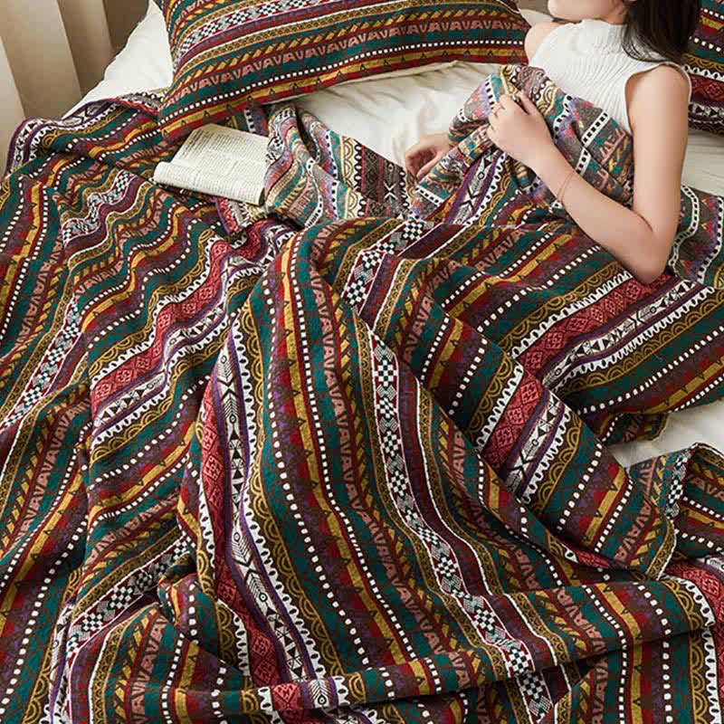 Cotton Gauze Retro Ethnic Style Quilt