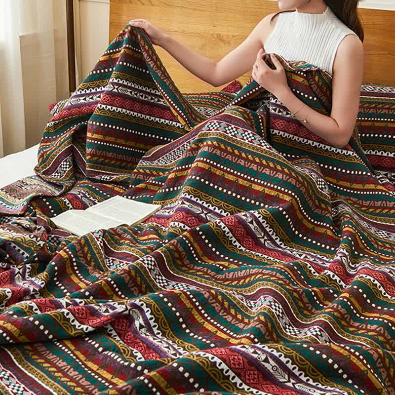 Cotton Gauze Retro Ethnic Style Quilt